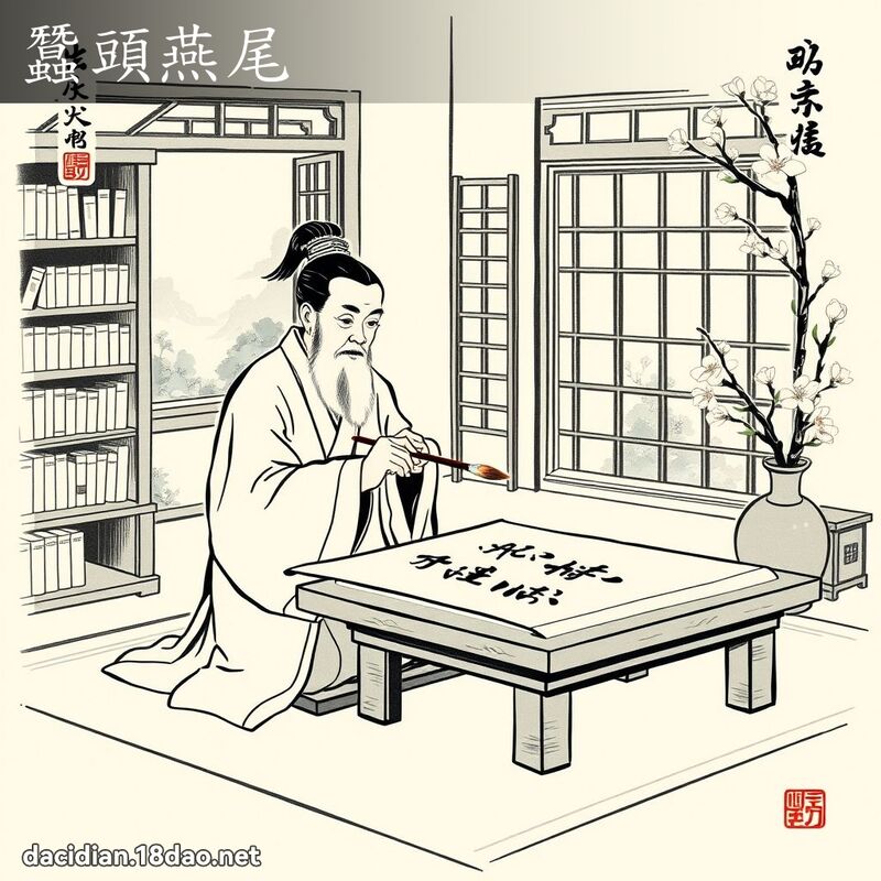 蚕头燕尾 配图