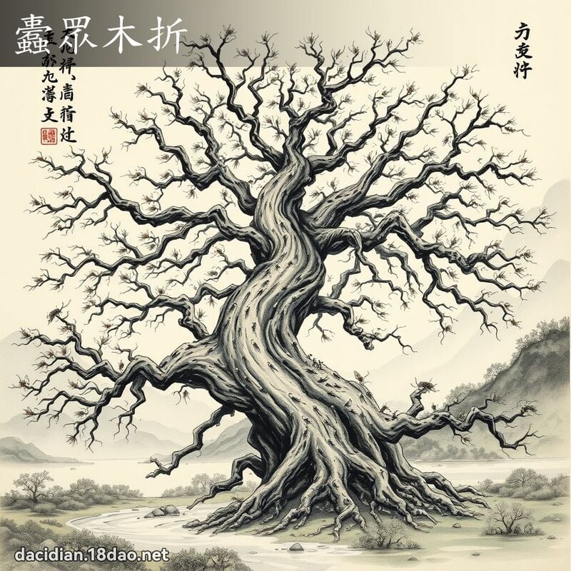 蠹眾木折 配图