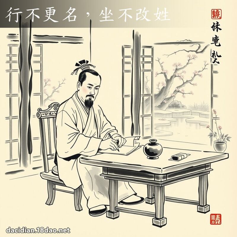 行不更名,坐不改姓 配图