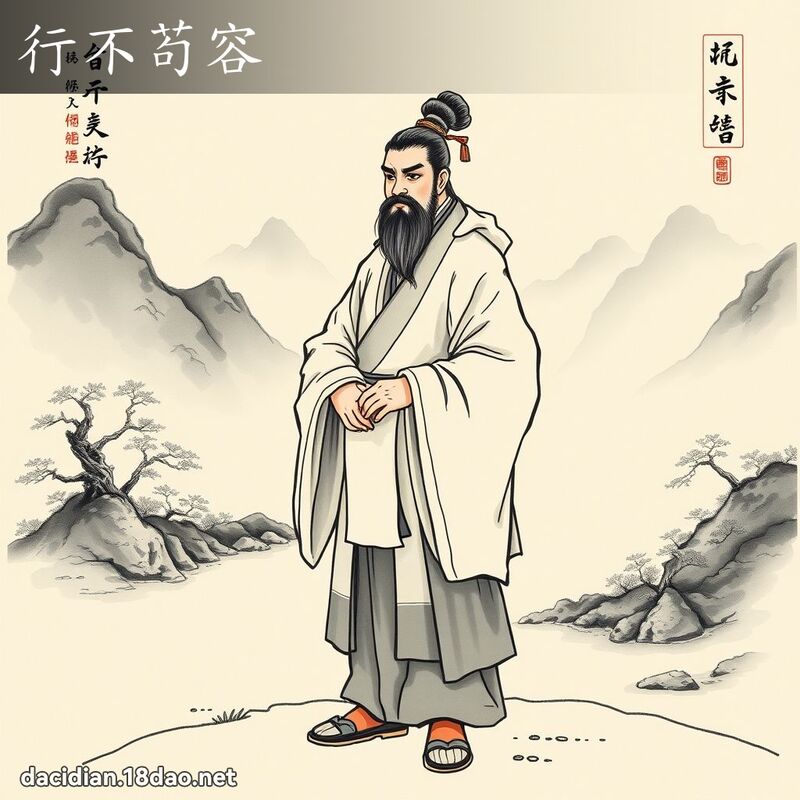 行不苟容 配图