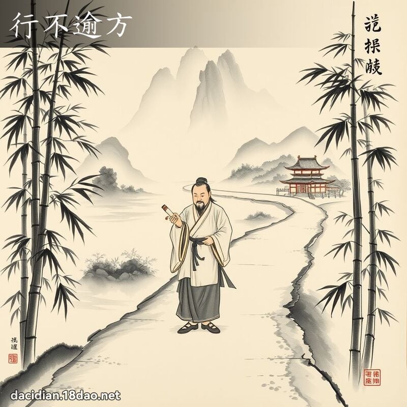 行不逾方 配图