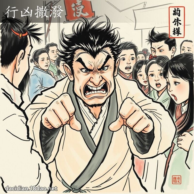 行凶撒潑 配图
