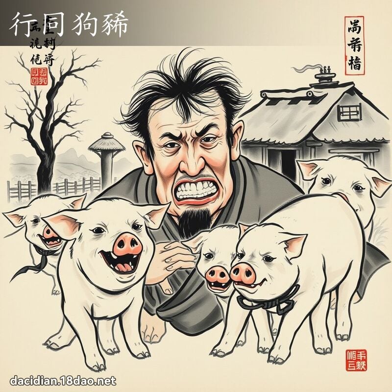 行同狗豨 配图