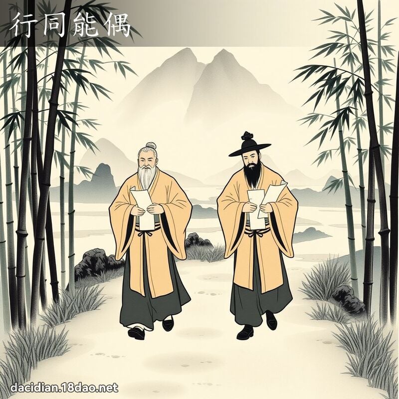 行同能偶 配图