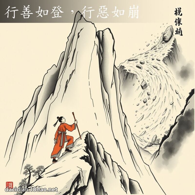 行善如登,行惡如崩 配图