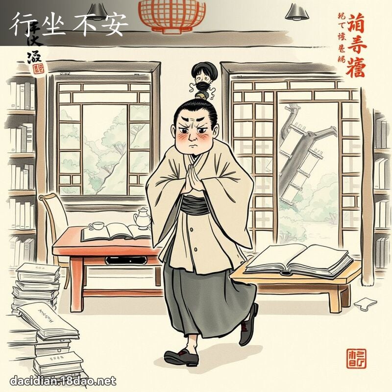 行坐不安 配图