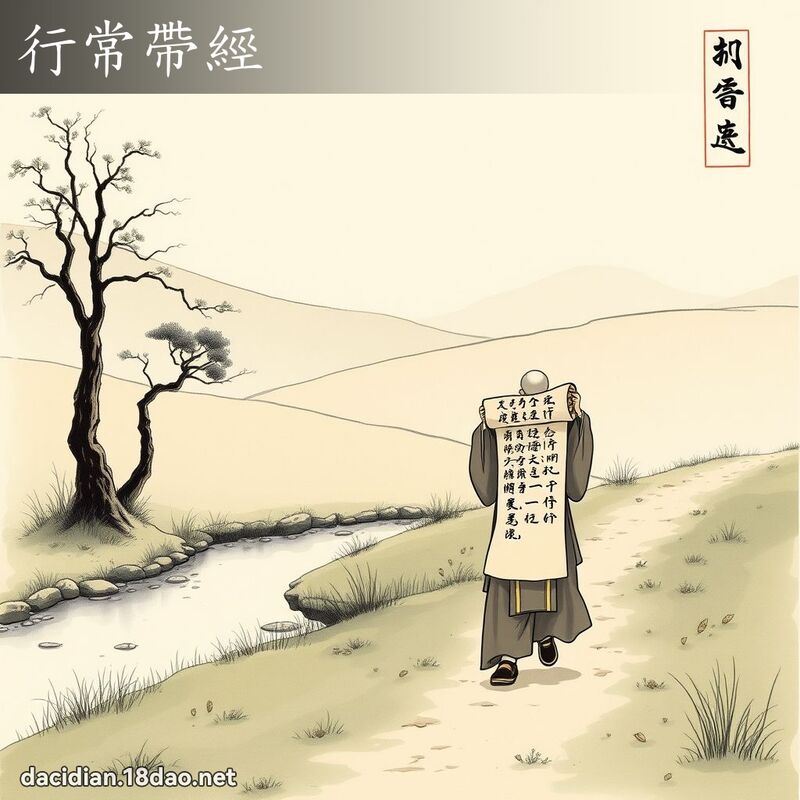 行常帶經 配图