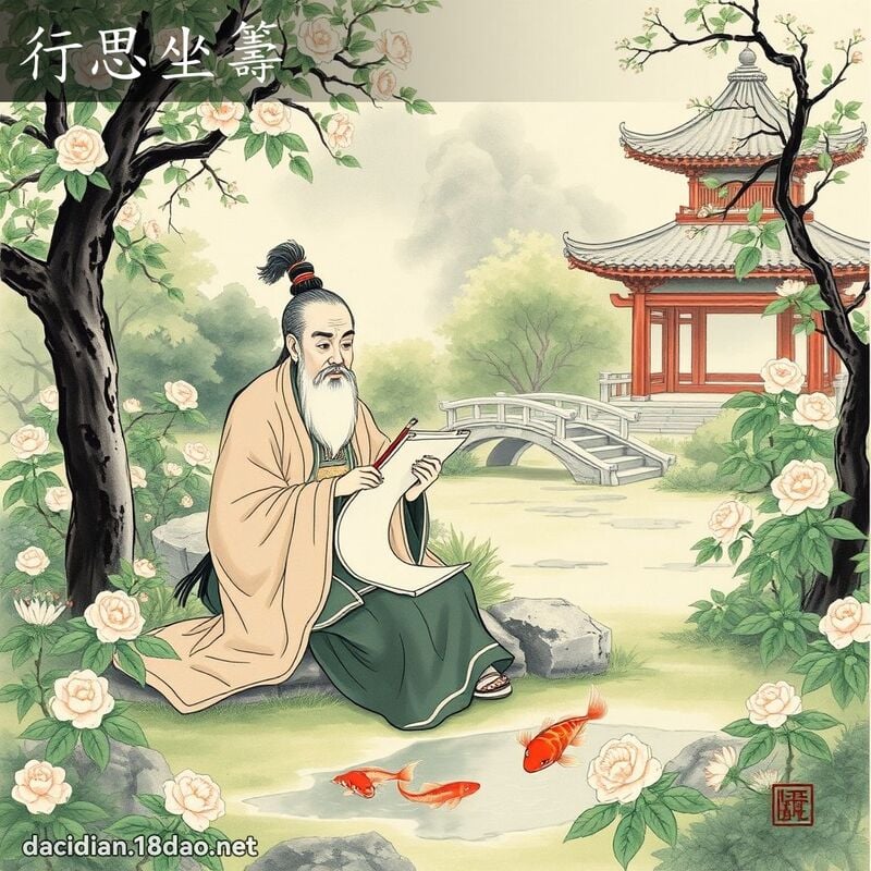 行思坐籌 配图
