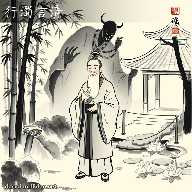 行濁言清 配图