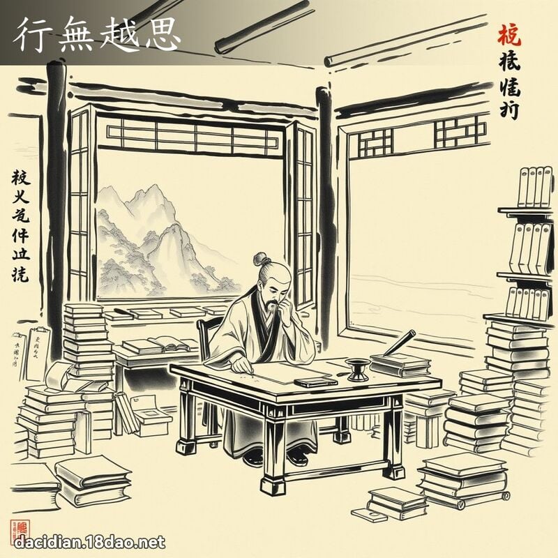 行無越思 配图