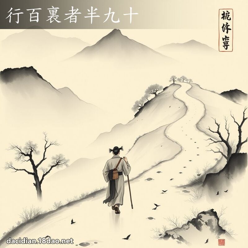 行百裏者半九十 配图