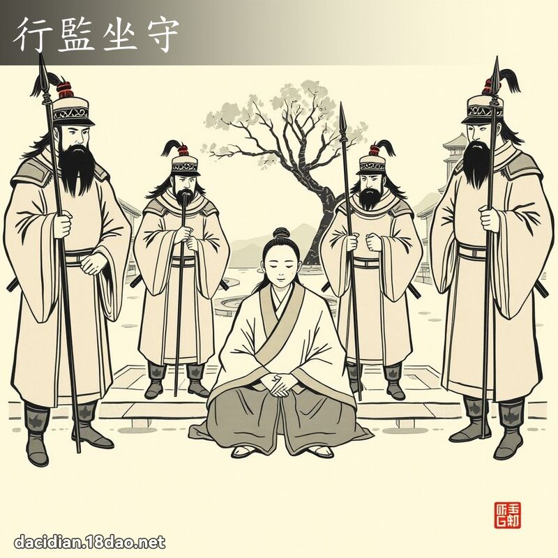 行監坐守 配图