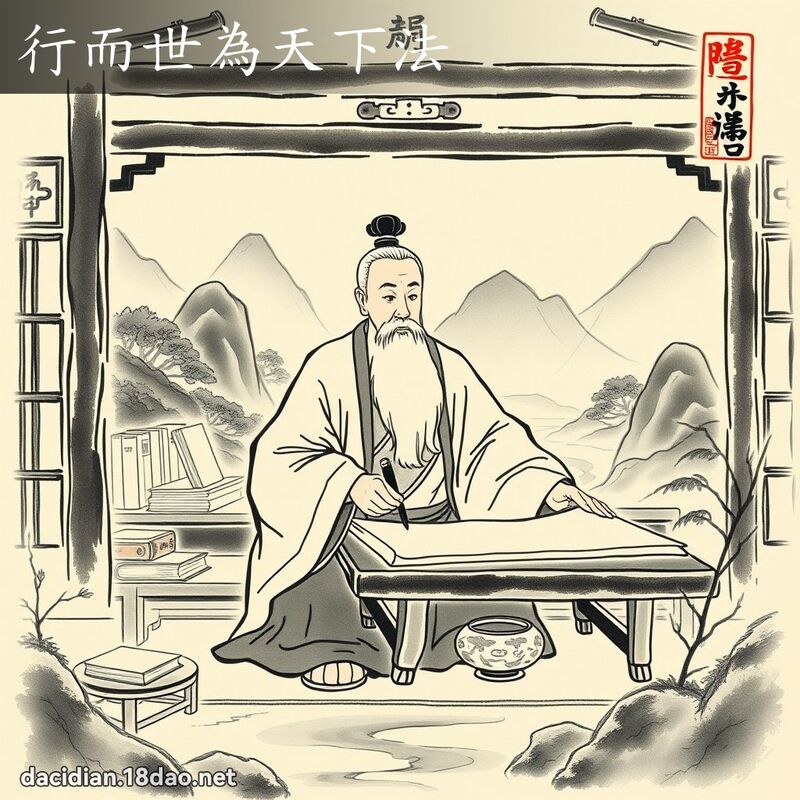 行而世為天下法 配图