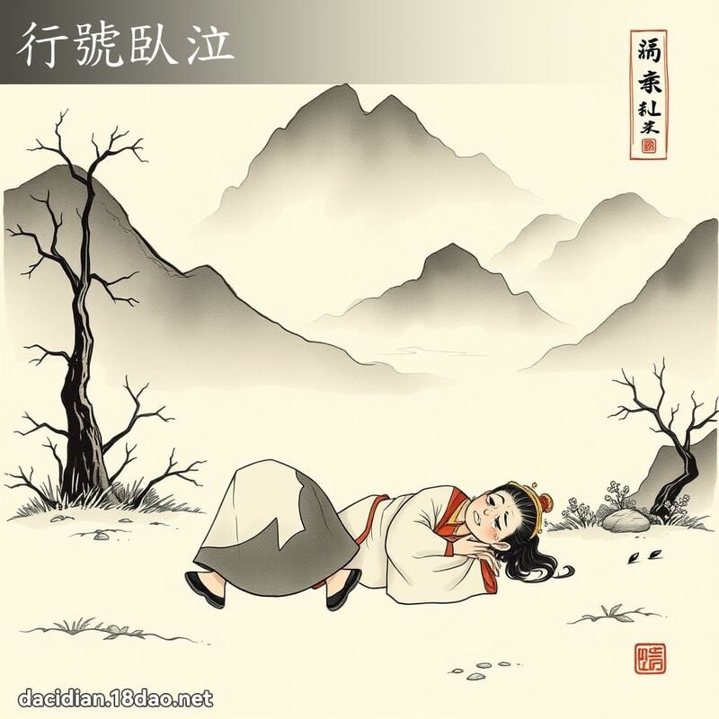 行號臥泣 配图