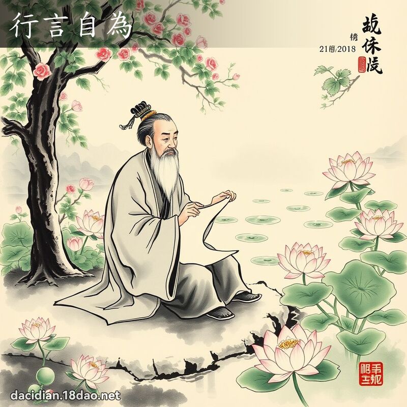 行言自為 配图