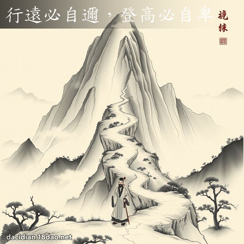 行遠必自邇,登高必自卑 配图