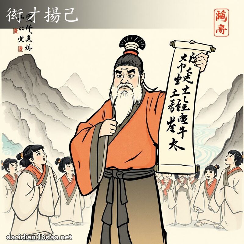 衒才扬己 配图