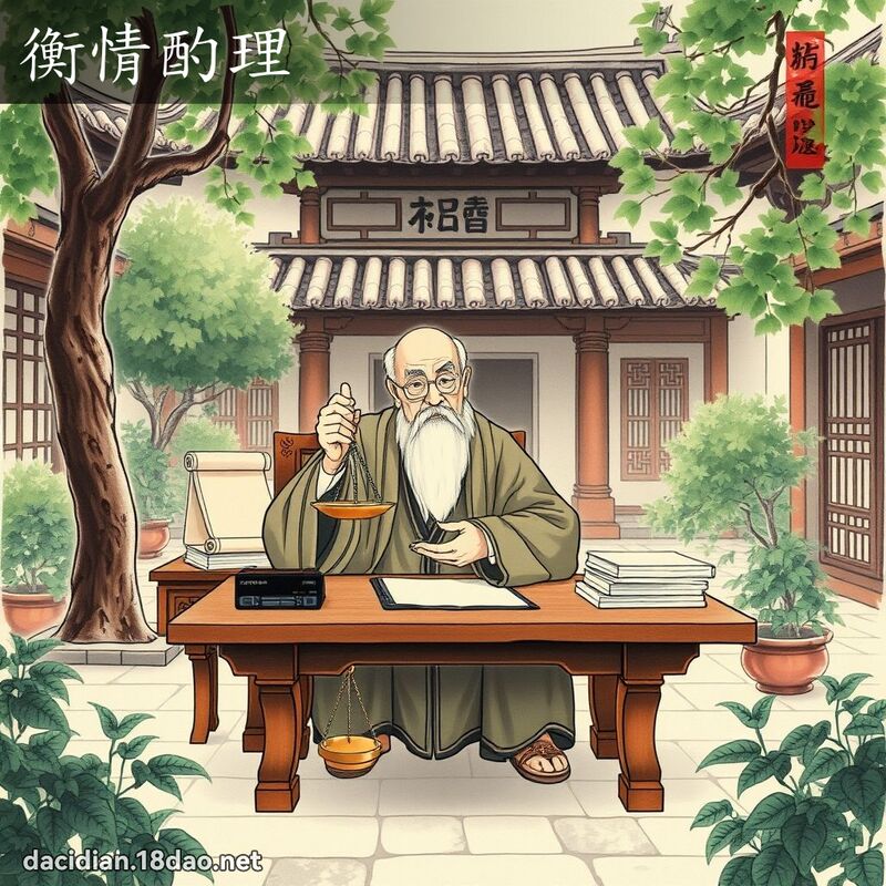 衡情酌理 配图