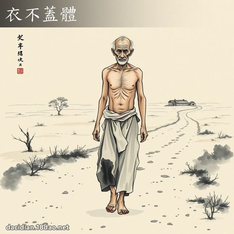 衣不盖体 配图