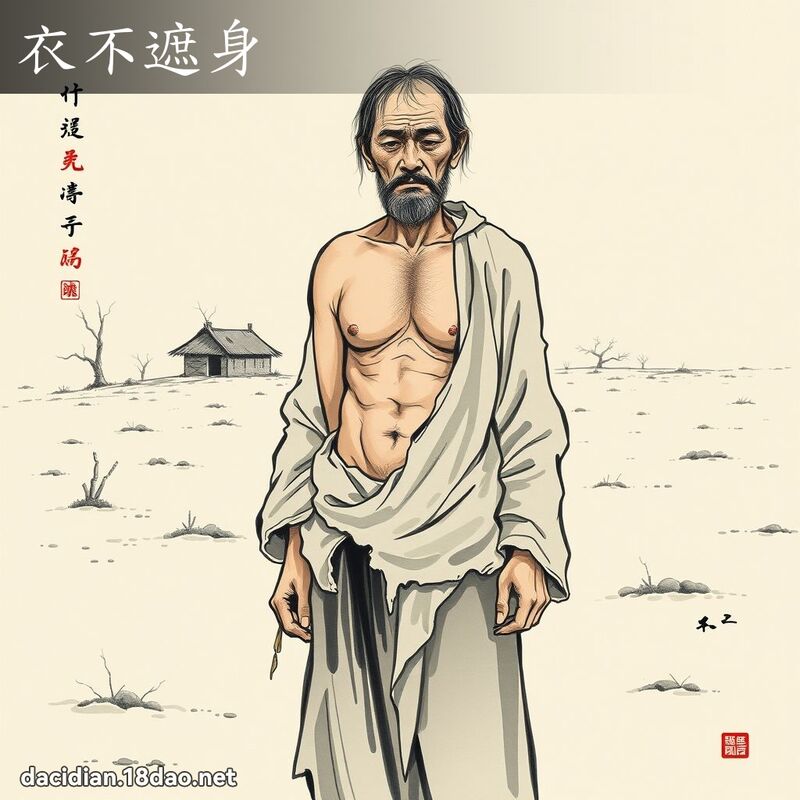 衣不遮身 配图