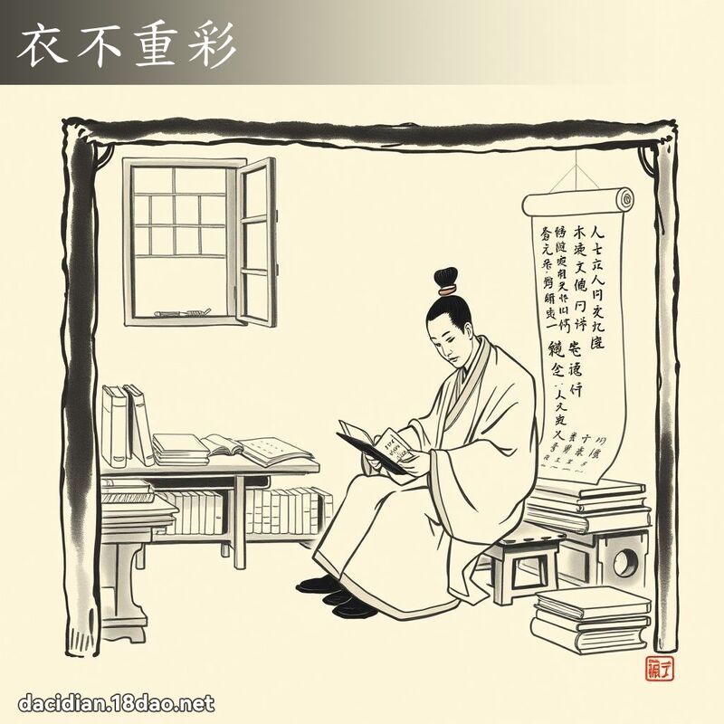 衣不重彩 配图