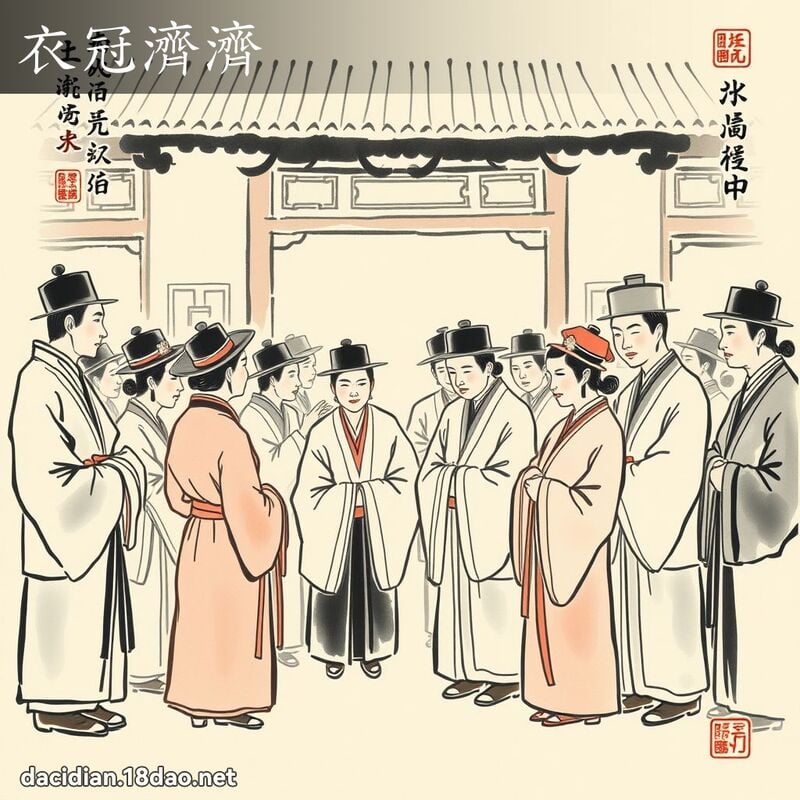 衣冠济济 配图