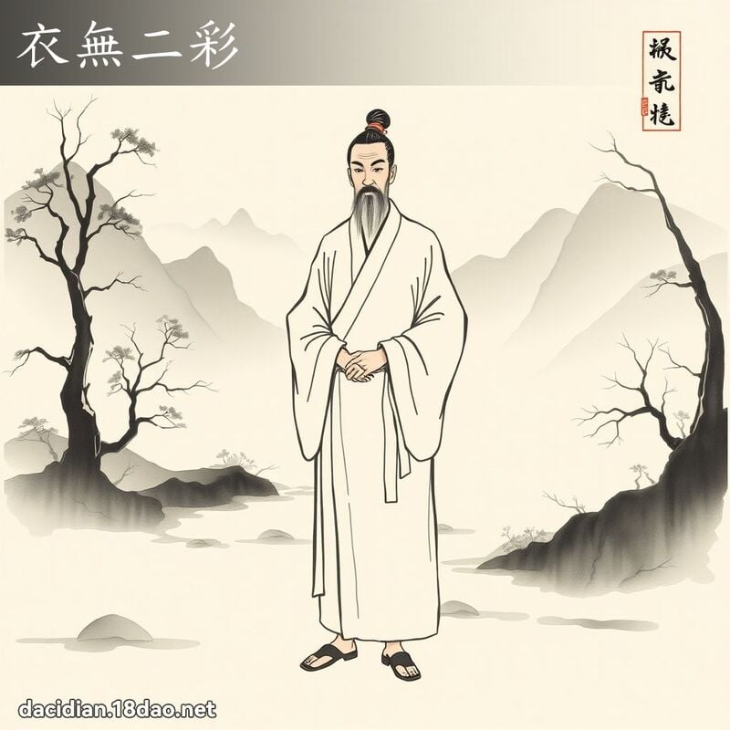 衣无二彩 配图