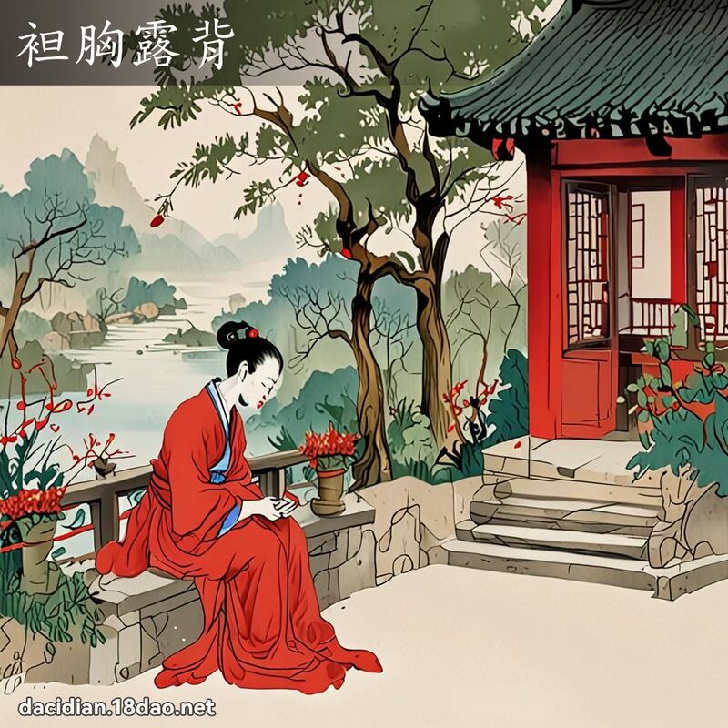 袒胸露背 配图