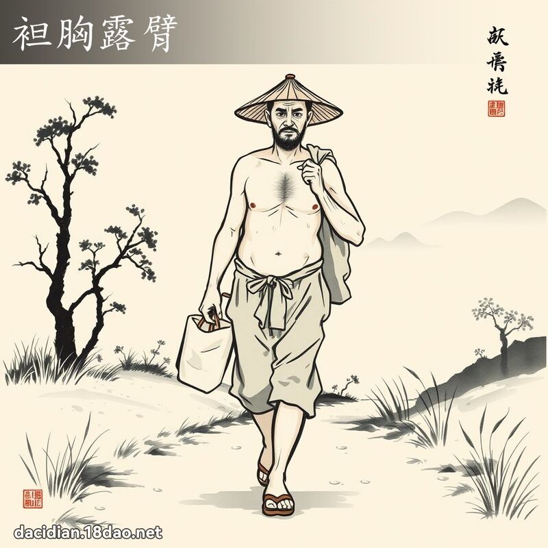 袒胸露臂 配图
