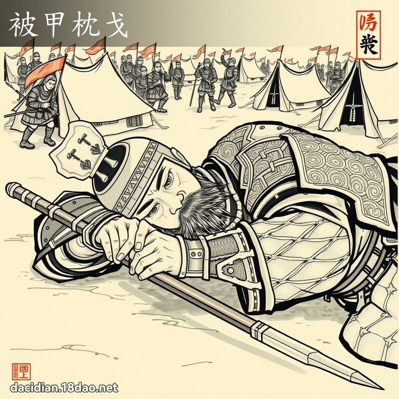 被甲枕戈 配图