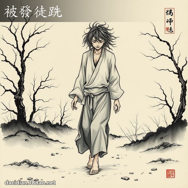 被发徒跣 配图