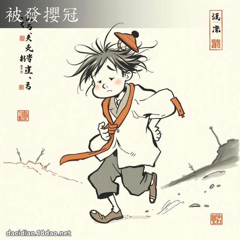 被发攖冠 配图