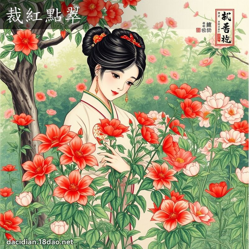 裁红点翠 配图