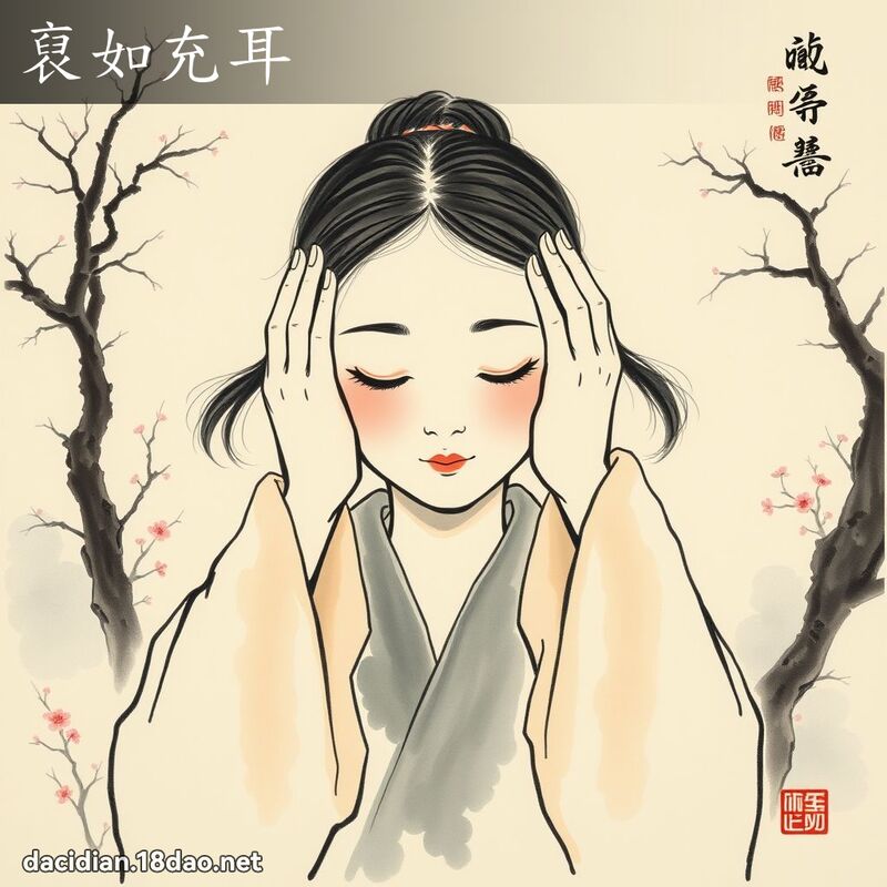 裒如充耳 配图