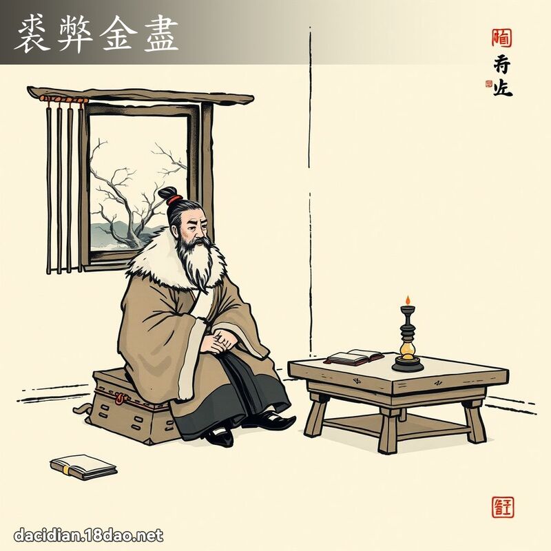 裘弊金尽 配图