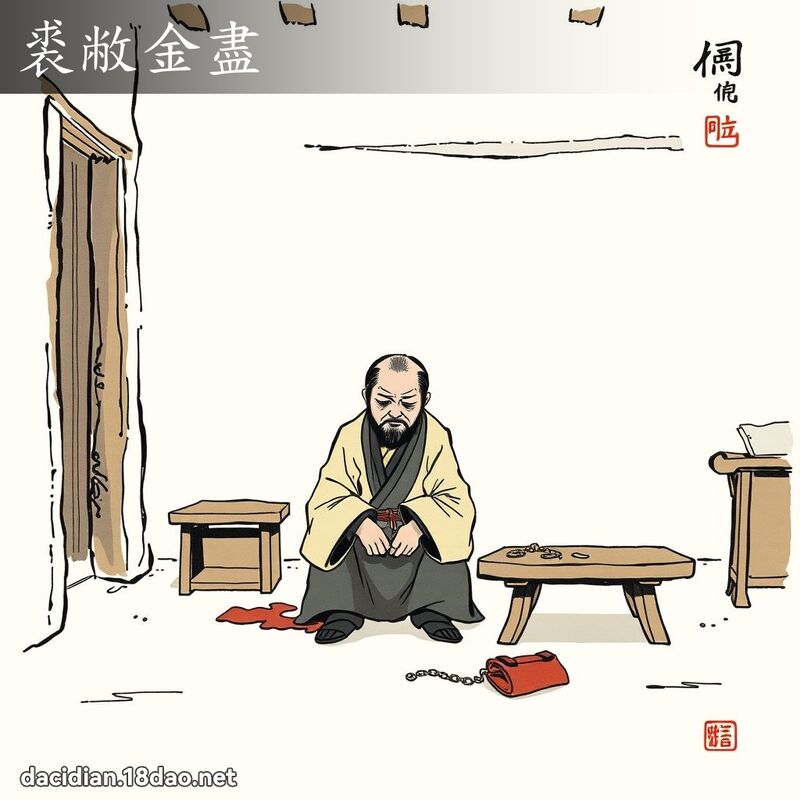 裘敝金尽 配图