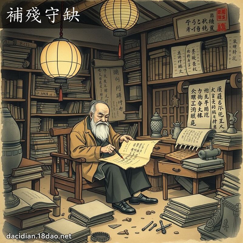 补残守缺 配图