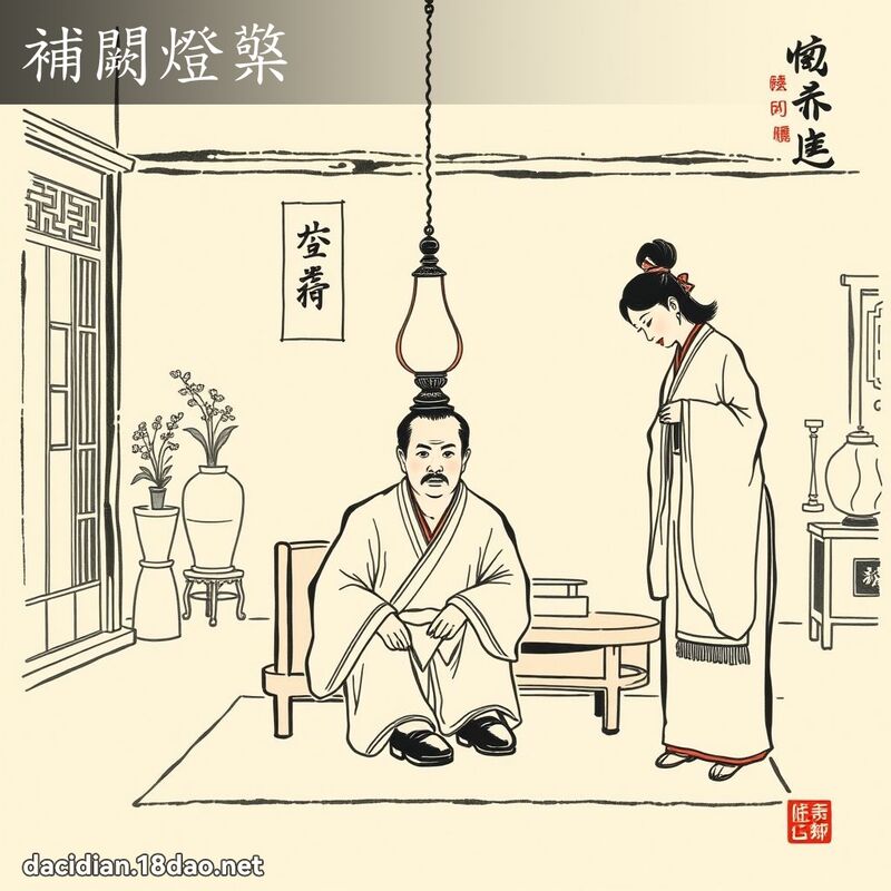补闕灯檠 配图