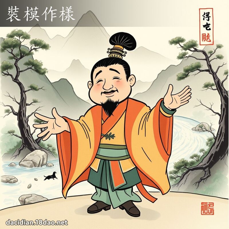 装模作样 配图