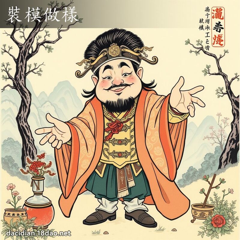 装模做样 配图