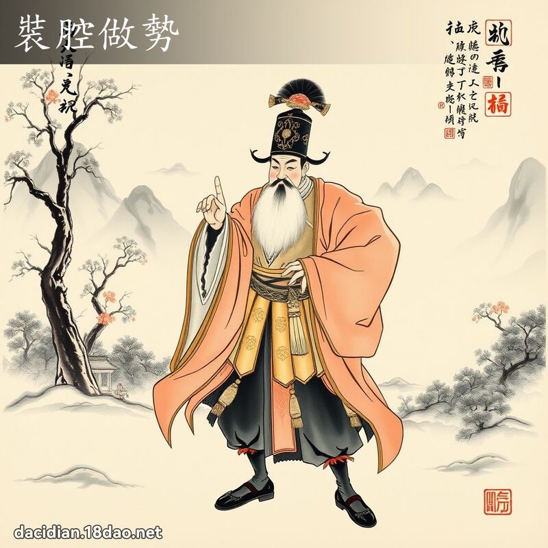 装腔做势 配图