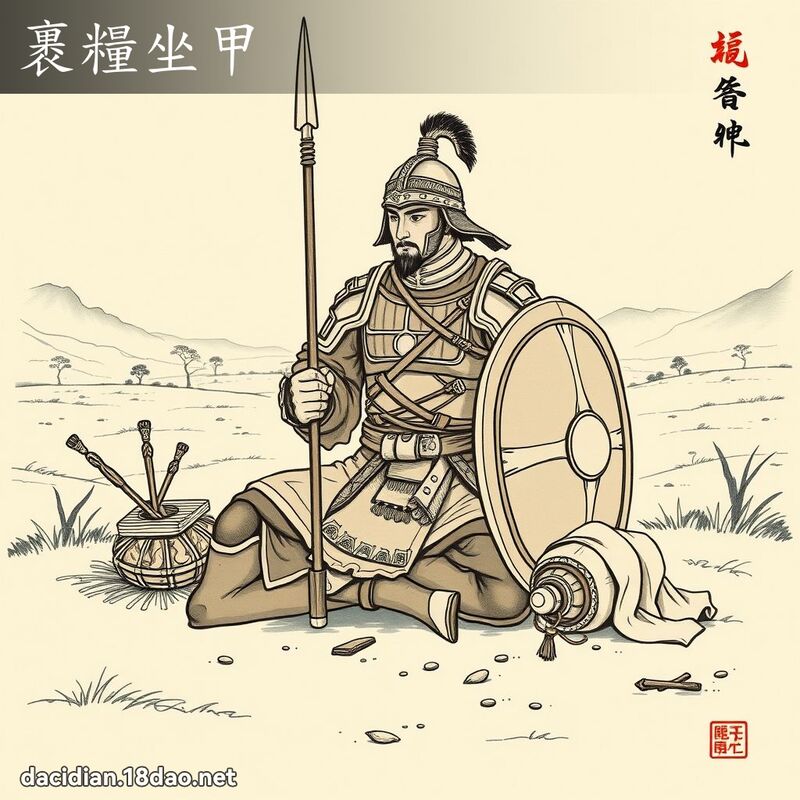裹粮坐甲 配图