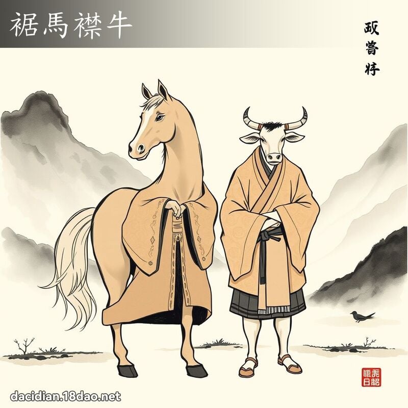 裾马襟牛 配图