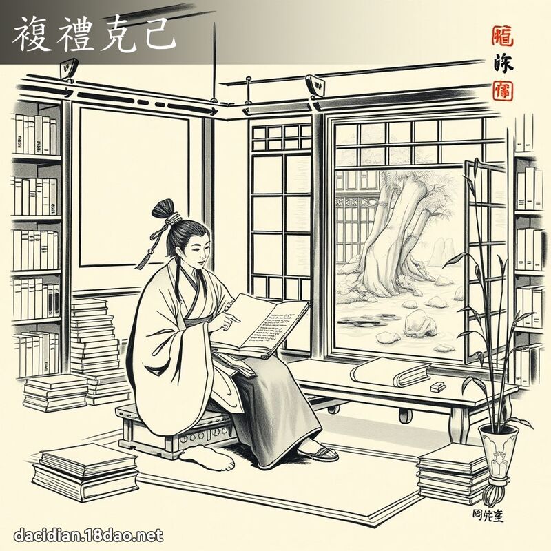 复礼克己 配图