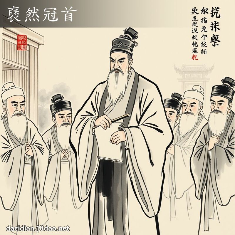 褎然冠首 配图