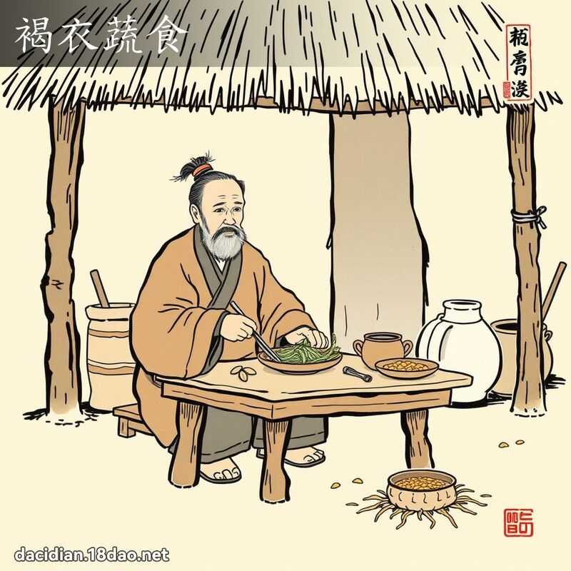 褐衣蔬食 配图