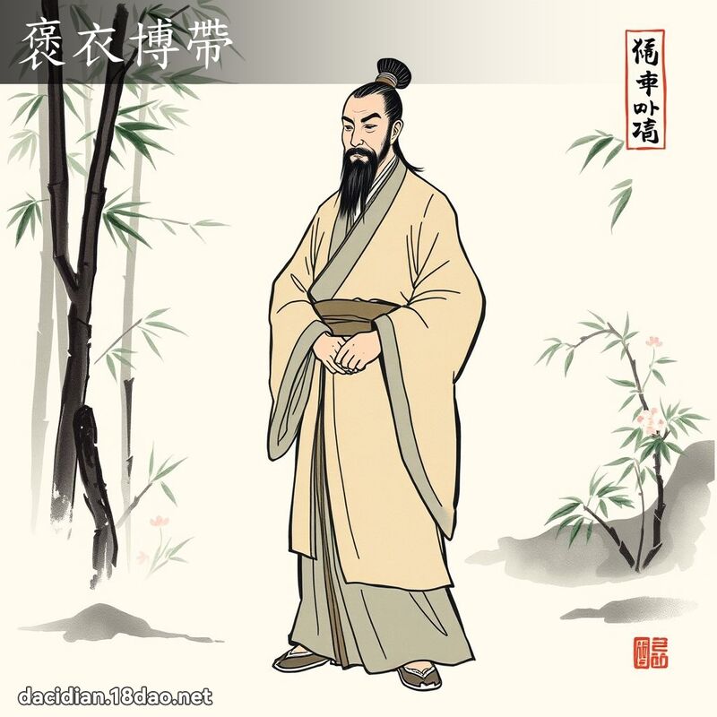 褒衣博带 配图
