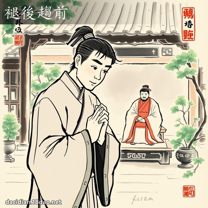 褪后趋前 配图