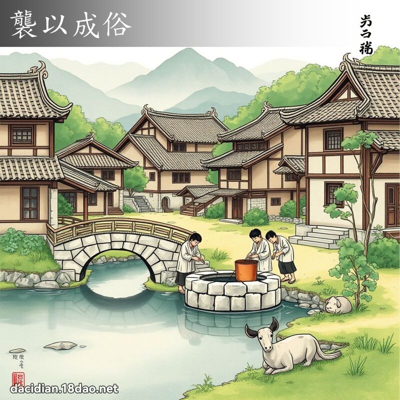 袭以成俗 配图