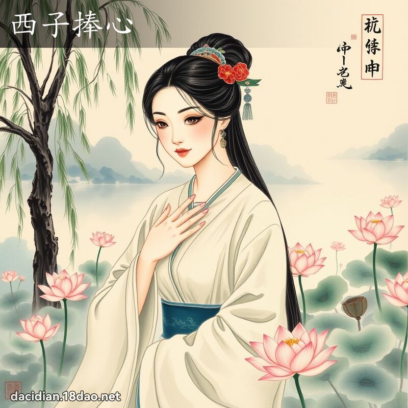 西子捧心 - 中華成語配圖